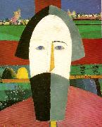 Kazimir Malevich head of a peasant France oil painting artist